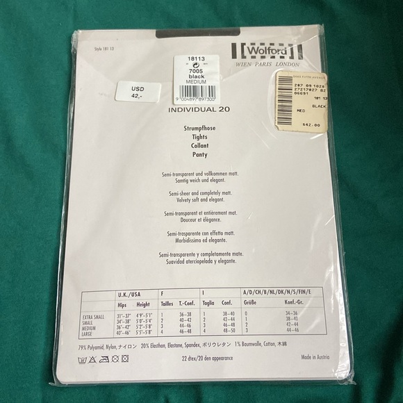 Wolford Individual 20 Tights in Black - Picture 2 of 6